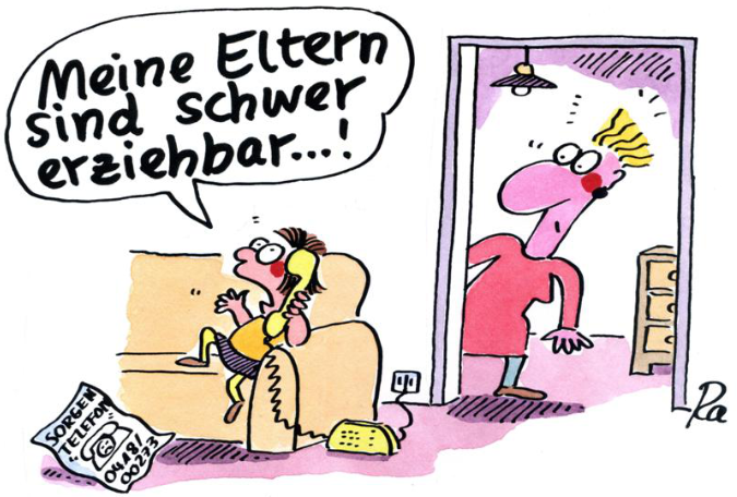 Comic von Renate Alf "Eltern sind schwer erziehbar"